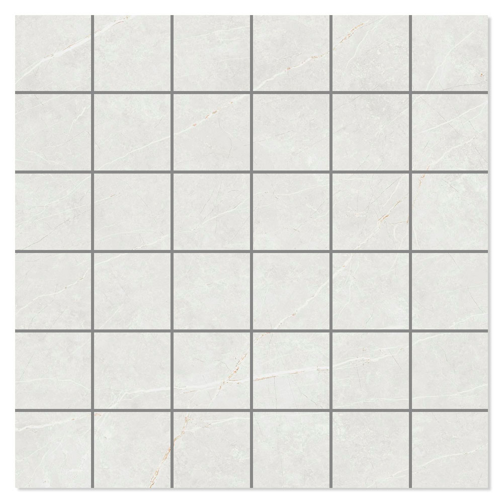 Mosaikkflis Prestige Hvit Matt 30x30 (5x5) cm